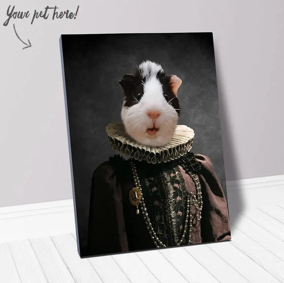 Queen O'Pharts - Royalty & Renaissance Inspired Custom Pet Portrait Canvas