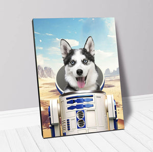R.2.D.TOO - R2D2 & Star Wars Inspired Custom Pet Portrait Canvas
