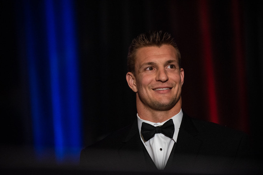 Rob Gronkowski in a black suit