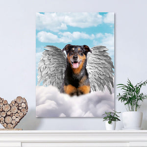 Silver Angel - Heavenly Angels Inspired Custom Pet Portrait Canvas