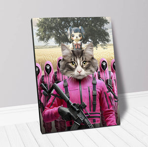 SQUID ROW - Squid Game Inspired Custom Pet Portrait Canvas