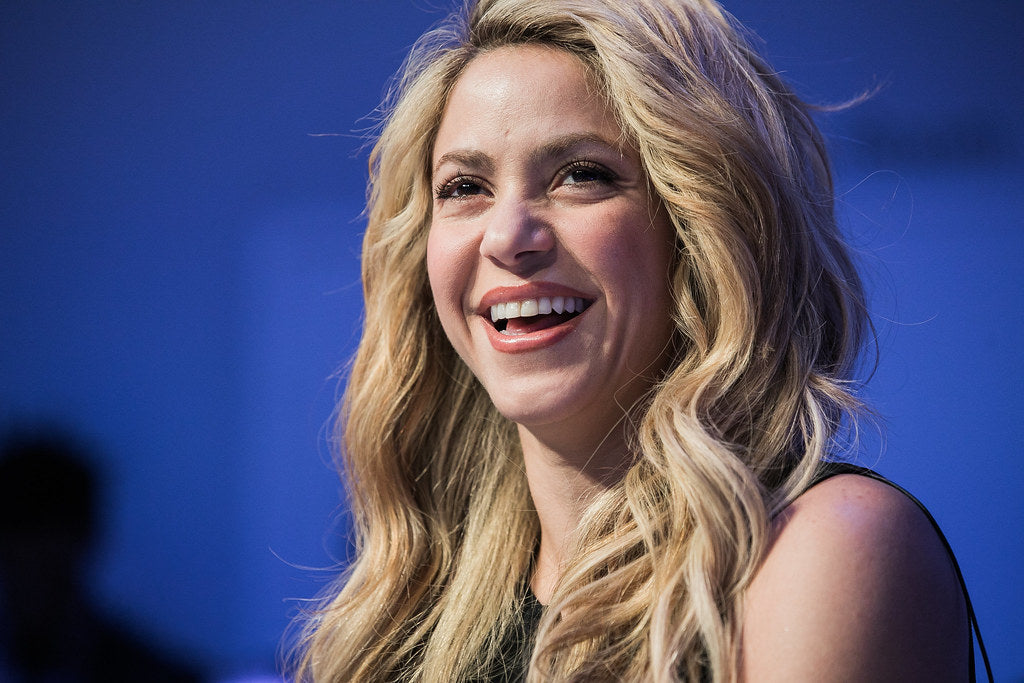 Shakira is smiling with all her heart