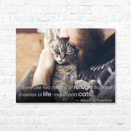 Cat Quote Canvas Wrap - “There are two means...
