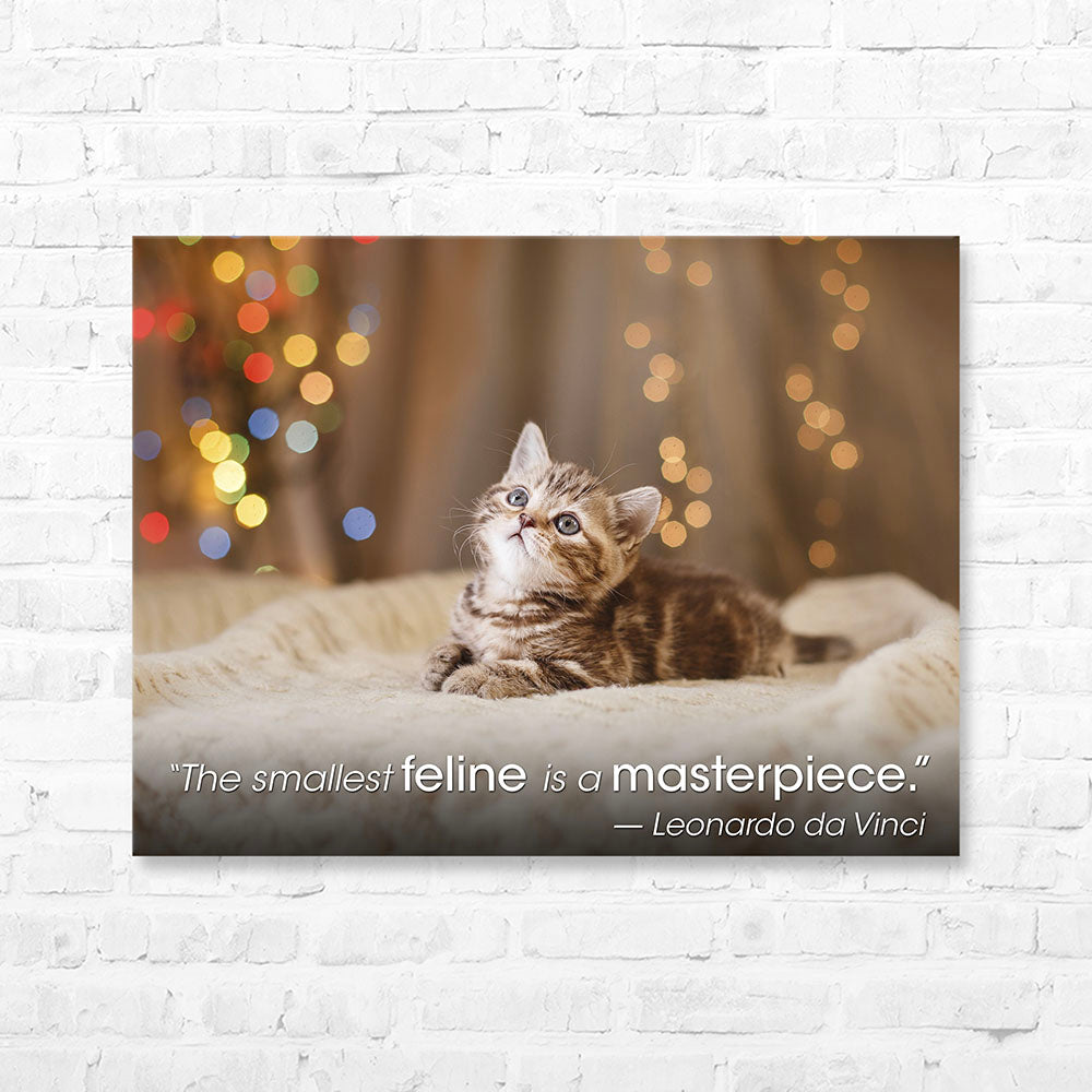 Cat Quote Canvas Wrap - “The smallest feline...