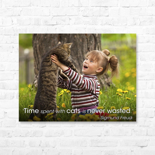 Cat Quote Canvas Wrap - “Time spent with cats...