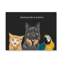 Load image into Gallery viewer, Sparta Triple Pet - Custom Pet Portrait - Canvas Wrap