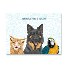 Load image into Gallery viewer, Sparta Triple Pet - Custom Pet Portrait - Canvas Wrap