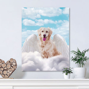 White Angel 2 - Heavenly Angels Inspired Custom Pet Portrait Canvas