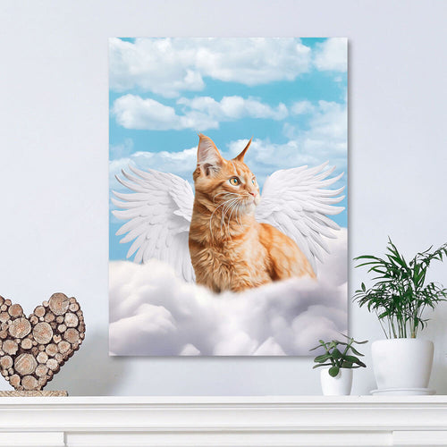 White Angel - Heavenly Angels Inspired Custom Pet Portrait Canvas