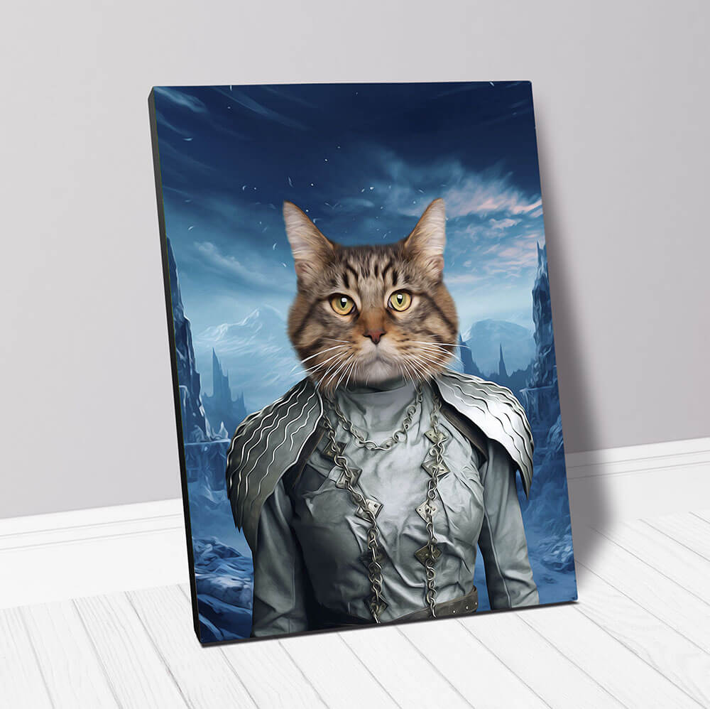 WHITE BALKER - Game of Thrones & House Of Dragons Inspired Custom Pet Portrait Canvas
