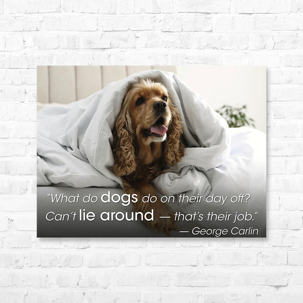 Dog Quote Canvas Wrap - “What do dogs do on their day...