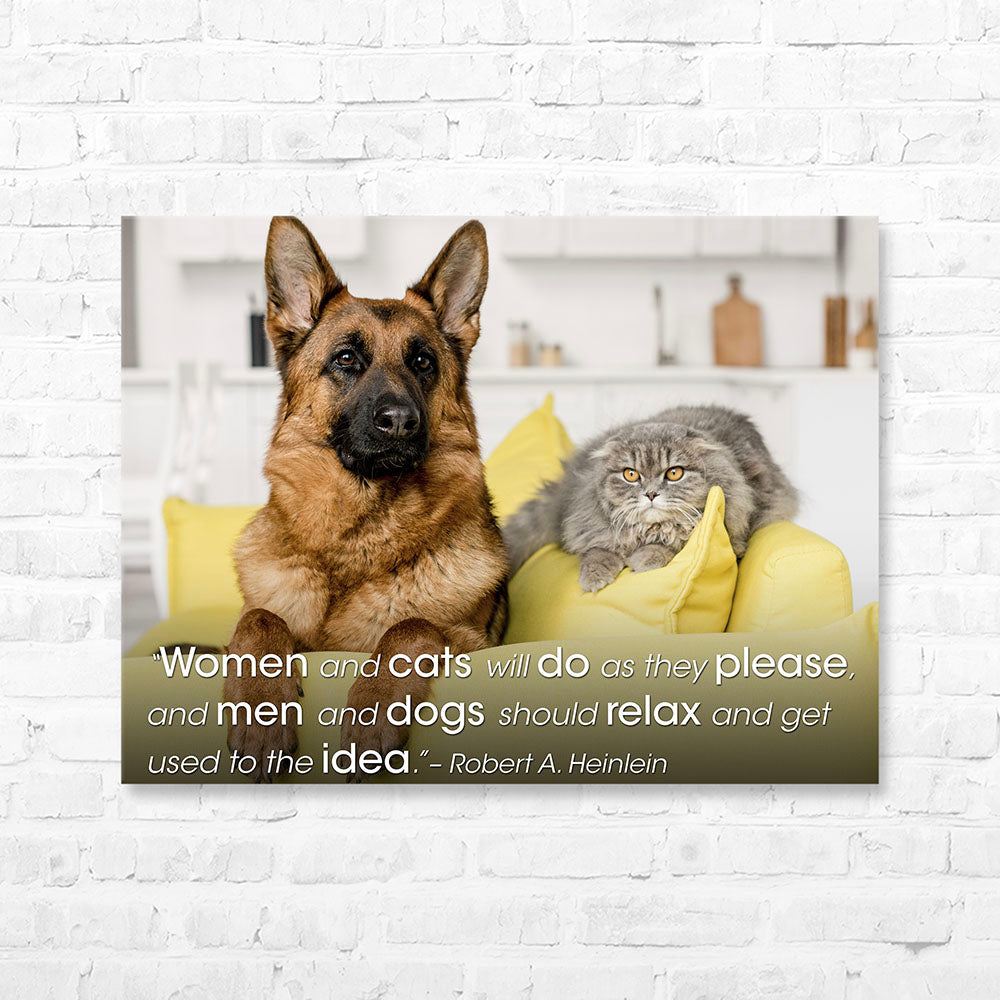 Pet Quote Canvas Wrap - “Women and cats will do...