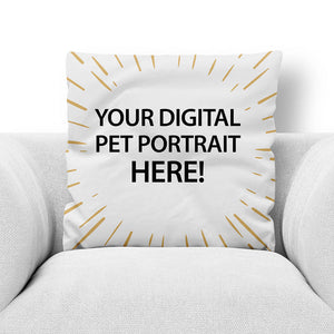 YOUR DIGITAL PORTRAIT ON A  THROW PILLOW!