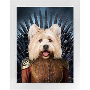 THE BONEROOM 5 - Game of Thrones & House Of Dragons Inspired Custom Pet Portrait Framed Satin Paper Print
