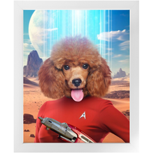 Load image into Gallery viewer, OH HOORAY - BEAMING DOWN - Star Trek Inspired Custom Pet Portrait Framed Satin Paper Print