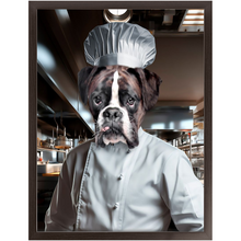 Load image into Gallery viewer, MAKING A MEAL OF IT - Chef &amp; Cook Inspired Custom Pet Portrait Framed Satin Paper Print