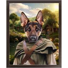 Load image into Gallery viewer, PAWS &amp; PIPEWEED - Lord of the Rings Inspired Custom Pet Portrait Framed Satin Paper Print