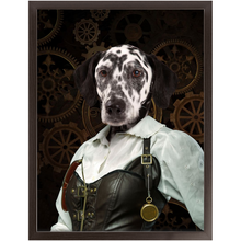 Load image into Gallery viewer, The Timekeeper - Steampunk, Victorian Era Inspired Custom Pet Portrait Framed Satin Paper Print