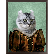 Load image into Gallery viewer, Dame Difudo - Royalty &amp; Renaissance Inspired Custom Pet Portrait Framed Satin Paper Print