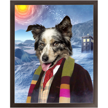 Load image into Gallery viewer, Doctor Hoot - Doctor Who Inspired Custom Pet Portrait Framed Satin Paper Print