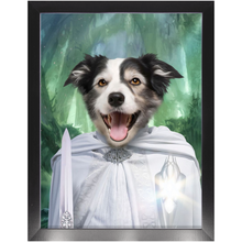 Load image into Gallery viewer, Whizzing Past - Lord of the Rings Inspired Custom Pet Portrait Framed Satin Paper Print