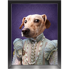 Load image into Gallery viewer, Ladee Light - Renaissance Inspired Custom Pet Portrait Framed Satin Paper Print