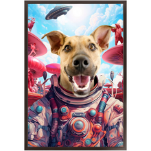 Load image into Gallery viewer, THE ROGAN JOSH EXPERIENCE - Dog In Space Suit Custom Pet Portrait Framed Satin Paper Print