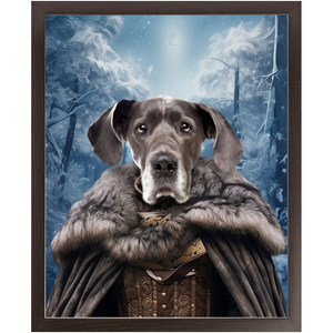 NIGHT'S BLOTCH 1 - Game of Thrones & House Of Dragons Inspired Custom Pet Portrait Framed Satin Paper Print