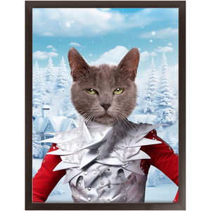 CHRISTMAS CRACKER 10 - Christmas Inspired Custom Pet Portrait Framed Satin Paper Print