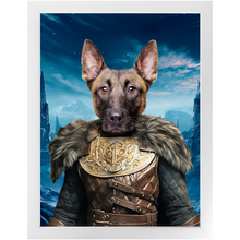 Load image into Gallery viewer, NIGHT&#39;S BLOTCH 3 - Game of Thrones &amp; House Of Dragons Inspired Custom Pet Portrait Framed Satin Paper Print