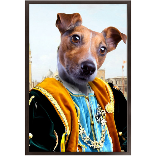 The Venice Menace - Royalty & Renaissance Inspired Custom Pet Portrait Framed Satin Paper Print