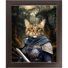 Load image into Gallery viewer, PORK HUNTER - Lord of the Rings Inspired Custom Pet Portrait Framed Satin Paper Print