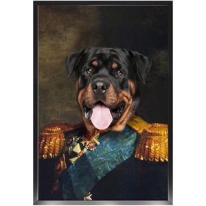 LORD E. LORDY - Renaissance Inspired Custom Pet Portrait Framed Satin Paper Print