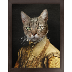 EARL E. BYRD - Renaissance Inspired Custom Pet Portrait Framed Satin Paper Print