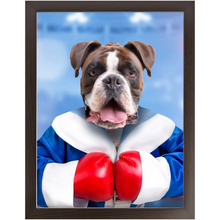 Load image into Gallery viewer, Underdog- Boxing &amp; Sports Inspired Custom Pet Portrait Framed Satin Paper Print