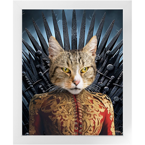 THE BONEROOM 6 - Game of Thrones & House Of Dragons Inspired Custom Pet Portrait Framed Satin Paper Print