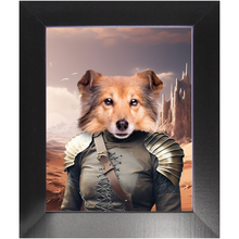 Load image into Gallery viewer, DESSERT CROSSING 1 - Game of Thrones &amp; House Of Dragons Inspired Custom Pet Portrait Framed Satin Paper Print