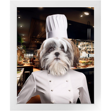 Load image into Gallery viewer, CHEF&#39;S KISS - Chef &amp; Cook Inspired Custom Pet Portrait Framed Satin Paper Print