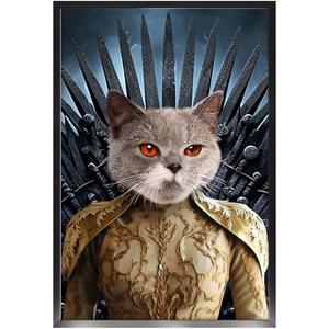 THE BONEROOM 7 - Game of Thrones & House Of Dragons Inspired Custom Pet Portrait Framed Satin Paper Print