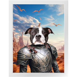 DESSERT CROSSING 3 - Game of Thrones & House Of Dragons Inspired Custom Pet Portrait Framed Satin Paper Print