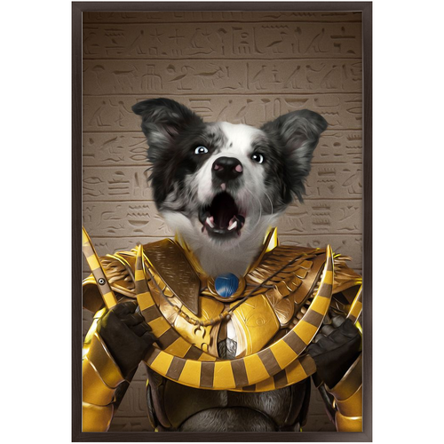 Tootencharmin - Pharaohs of Egypt Inspired Custom Pet Portrait Framed Satin Paper Print