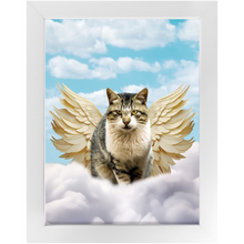 Load image into Gallery viewer, Golden Angel - Heavenly Angels Inspired Custom Pet Portrait Framed Satin Paper Print