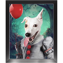 Load image into Gallery viewer, Manypies - Halloween, IT &amp; Clown Inspired Custom Pet Portrait Framed Satin Paper Print