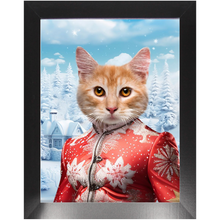 Load image into Gallery viewer, CHRISTMAS CRACKER 9 - Christmas Inspired Custom Pet Portrait Framed Satin Paper Print