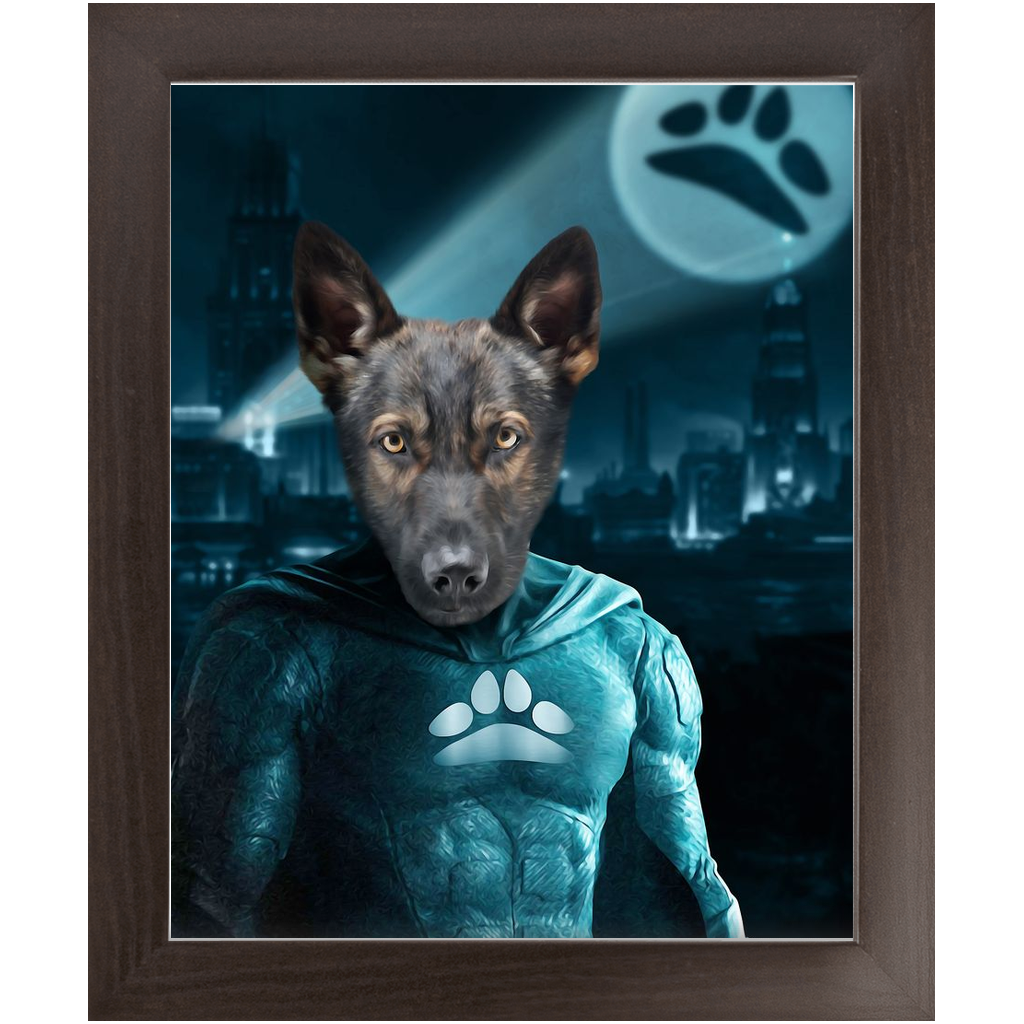 THE DARK BITE - Custom Pet Portrait Framed Satin Paper Print