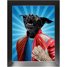 Load image into Gallery viewer, Eat It - Michael Jackson Inspired Custom Pet Portrait Framed Satin Paper Print
