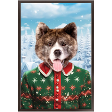 Load image into Gallery viewer, CHRISTMAS CRACKER 12 - Christmas Inspired Custom Pet Portrait Framed Satin Paper Print