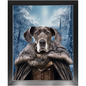 NIGHT'S BLOTCH 1 - Game of Thrones & House Of Dragons Inspired Custom Pet Portrait Framed Satin Paper Print