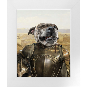 General Mayhem - Renaissance Inspired Custom Pet Portrait Framed Satin Paper Print