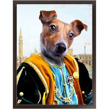 Load image into Gallery viewer, The Venice Menace - Royalty &amp; Renaissance Inspired Custom Pet Portrait Framed Satin Paper Print